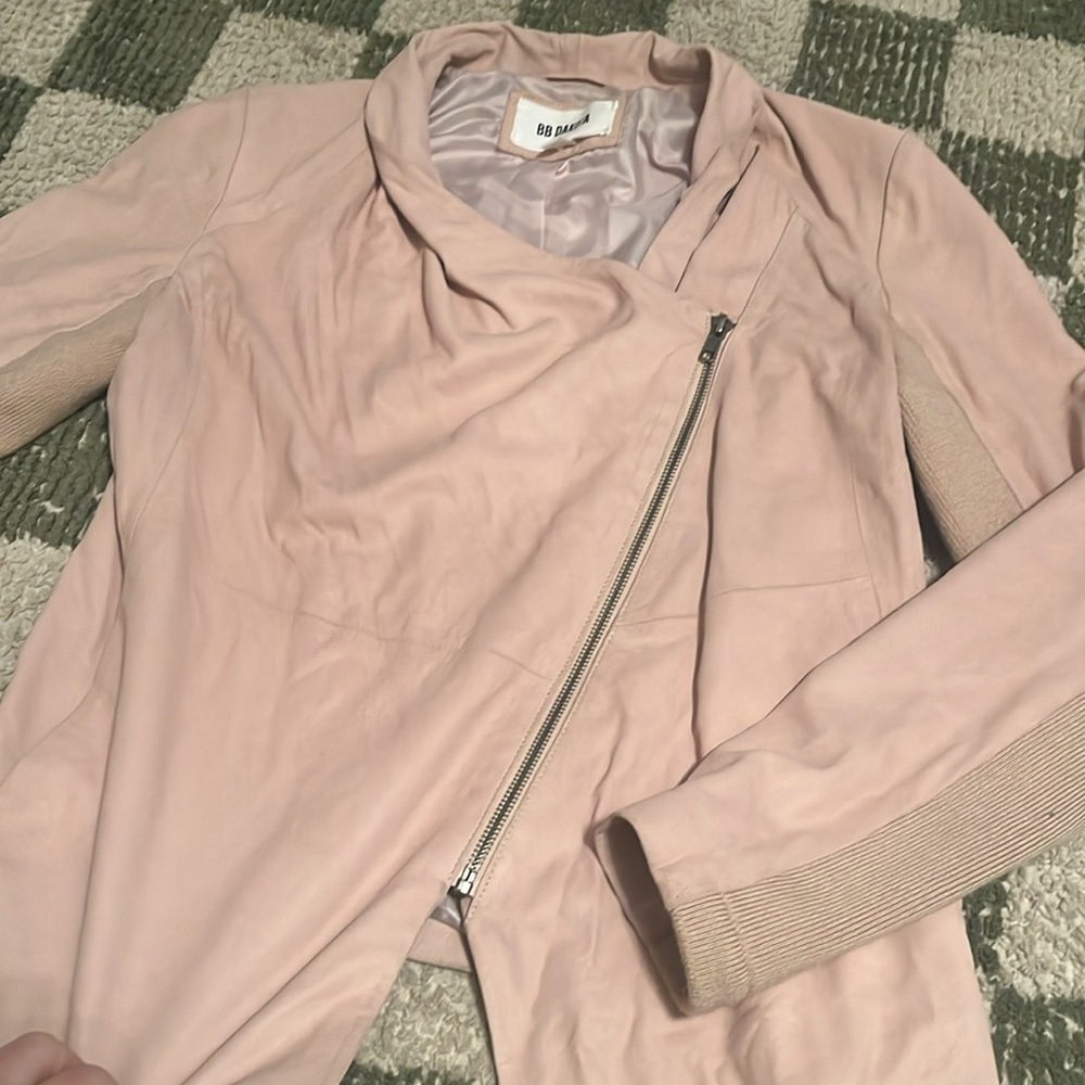 BB DAKOTA mauve vegan suede jacket - Picture 4 of 5